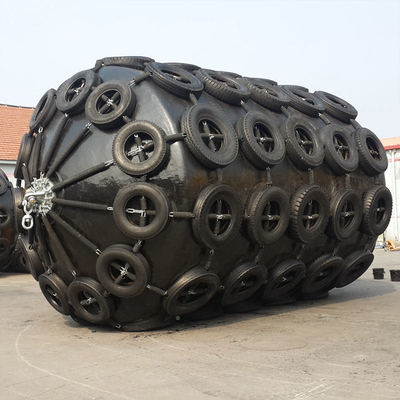 Marine Dock Floating Foam Fender 2.5*5.5M Industrial Energy Absorbing Black Color