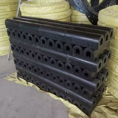 300h D Type Black Rubber Boat Dock Bumpers Wear Resisting Marine Port Fenders