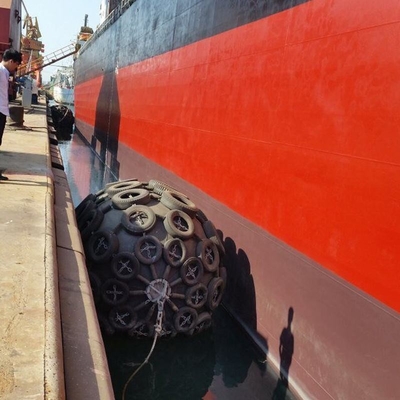 Sts Operations Pneumatic Rubber Fender Iso17357 50kpa For Ship Protection