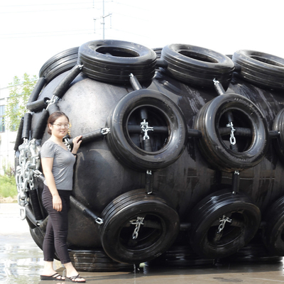 Ship Dock Boat Berthing Sts Yokohama Marine Fenders With Chain And Tyre