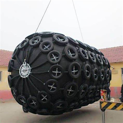 Flexibility Cylindrical Pneumatic Marine Fender / Airbag Rubber Fender With Tensile and Low Abrasion