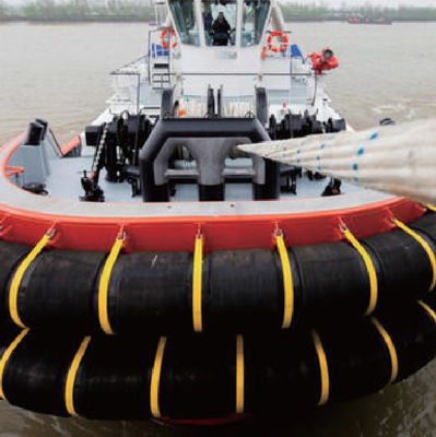 Marine Cylindrical Rubber Tug Boat Fenders Bumpers With ABS Cert